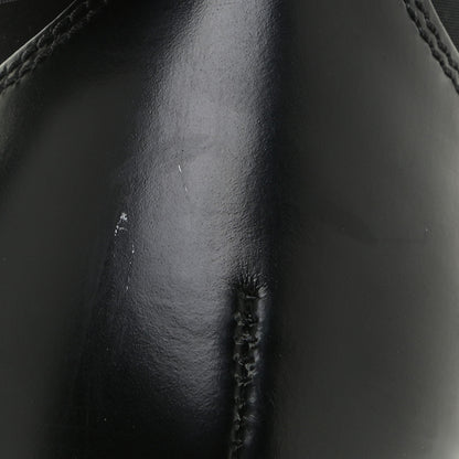 Prada Spazzolato Rois Nylon Metal Triangle Logo Monolith Pouch Pocket 55mm Boots 38 Black 18 of 19