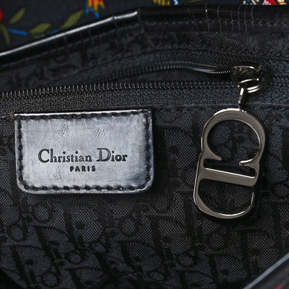 Christian Dior Canvas Floral Saddle Bag Black 6 of 11
