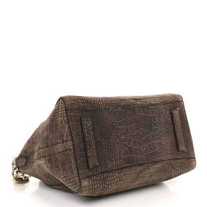 Givenchy Nubuck Crocodile Embossed Medium Antigona Brown 4 of 11