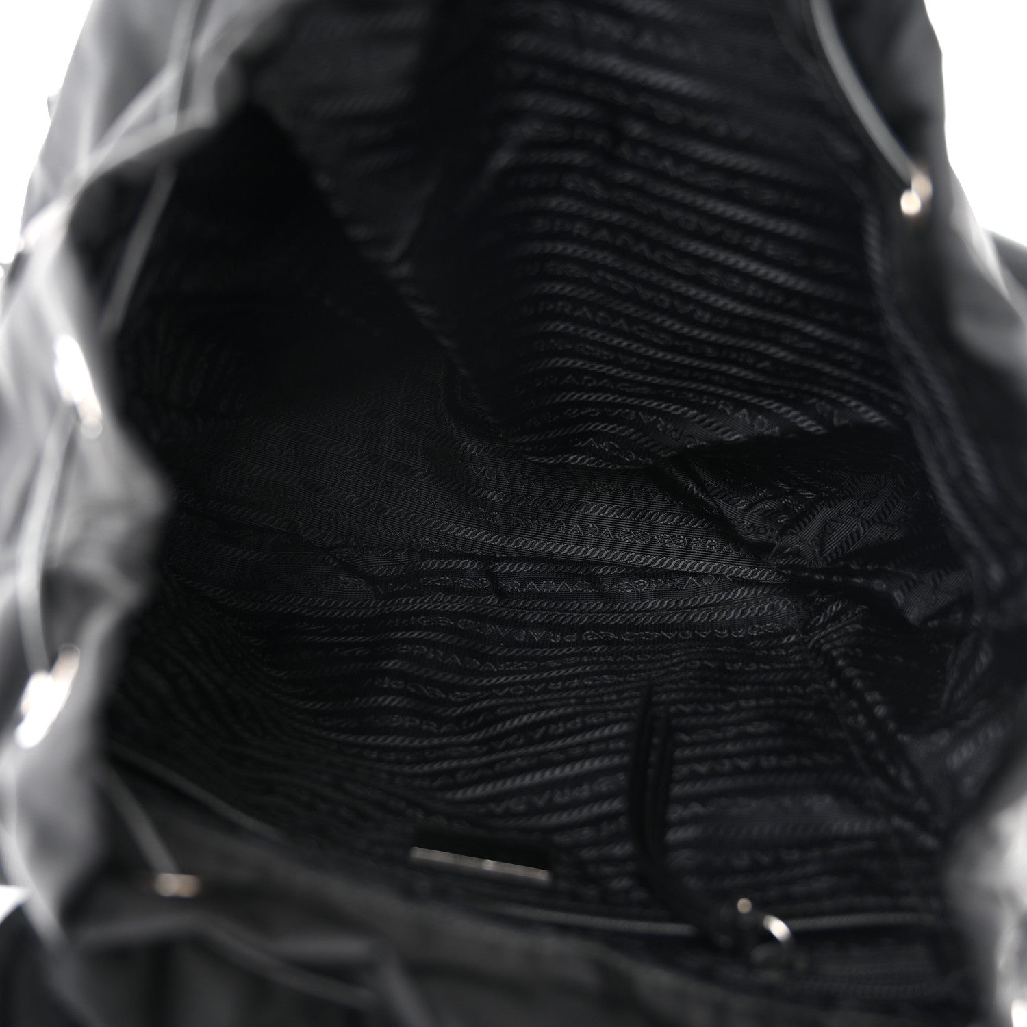 Prada Nylon New Vela Studded Backpack Black 5 of 9