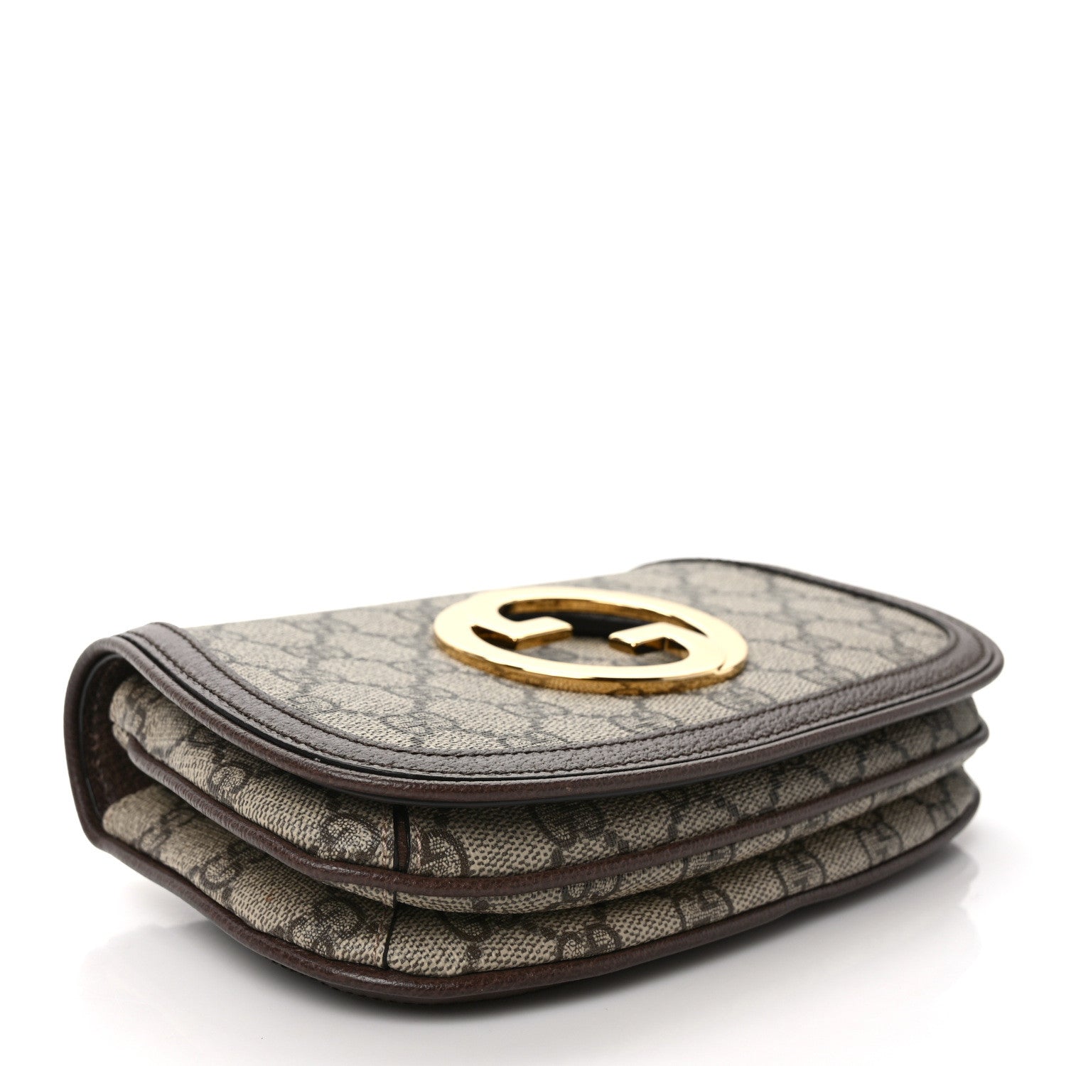 Gucci GG Supreme Monogram Textured Dollar Calfskin Blondie Belt Bag 90 36 Beige Ebony New Acero 4 of 10