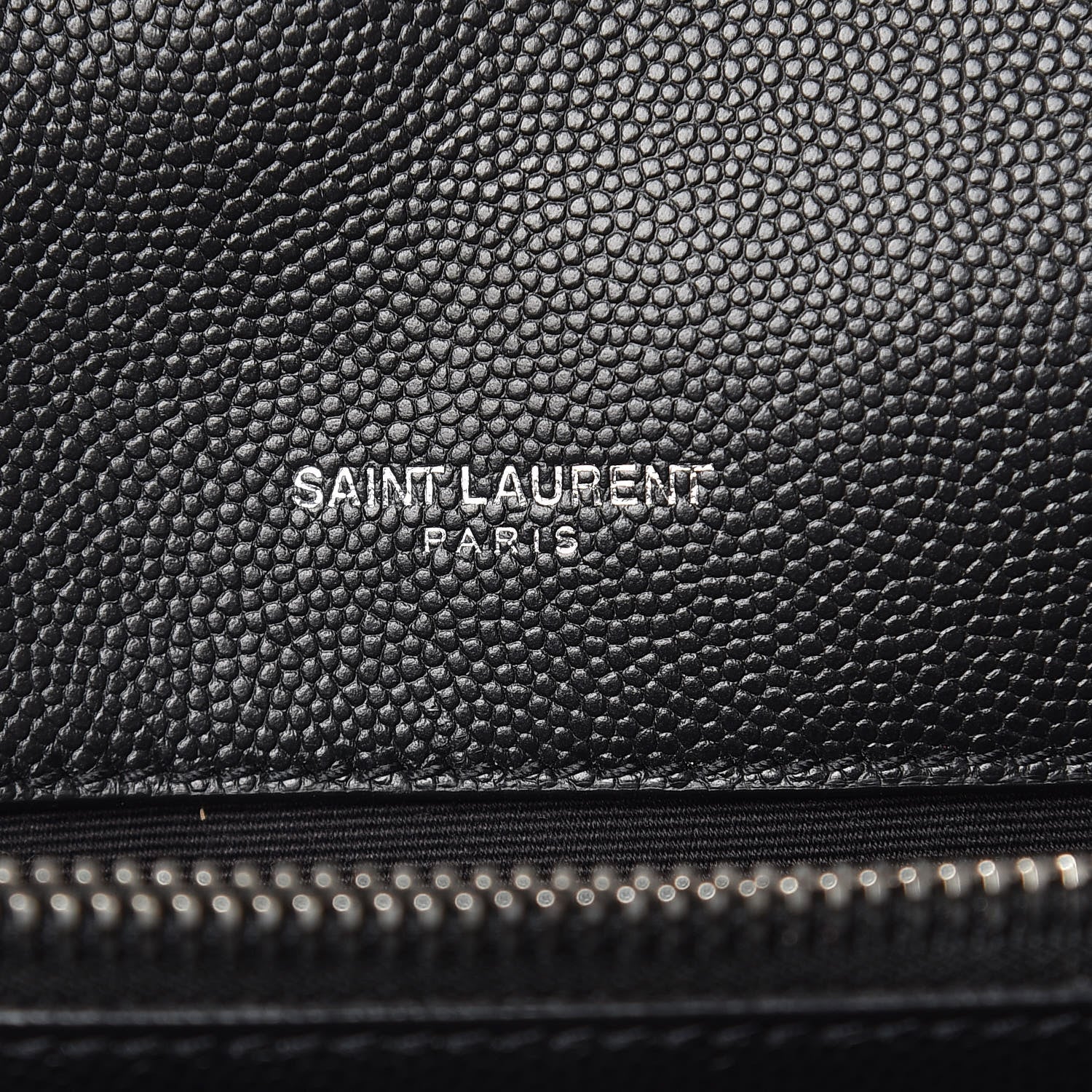 Saint Laurent Grain De Poudre Medium West Hollywood Monogram Fold-Over Black 6 of 9