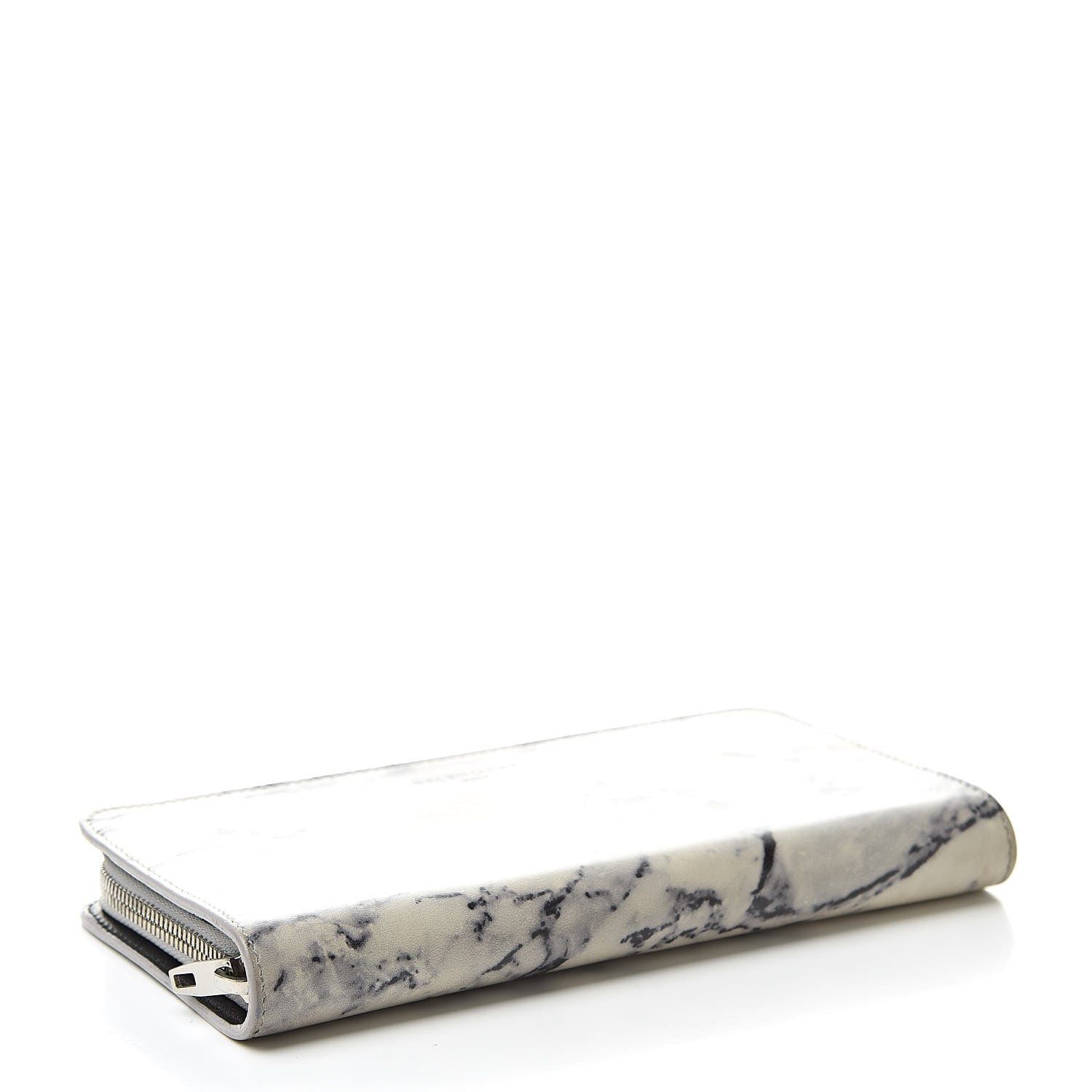 Balenciaga Veau Marbre Zip Around Wallet Blanc Marbre Black 4 of 9