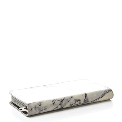Balenciaga Veau Marbre Zip Around Wallet Blanc Marbre Black 4 of 9