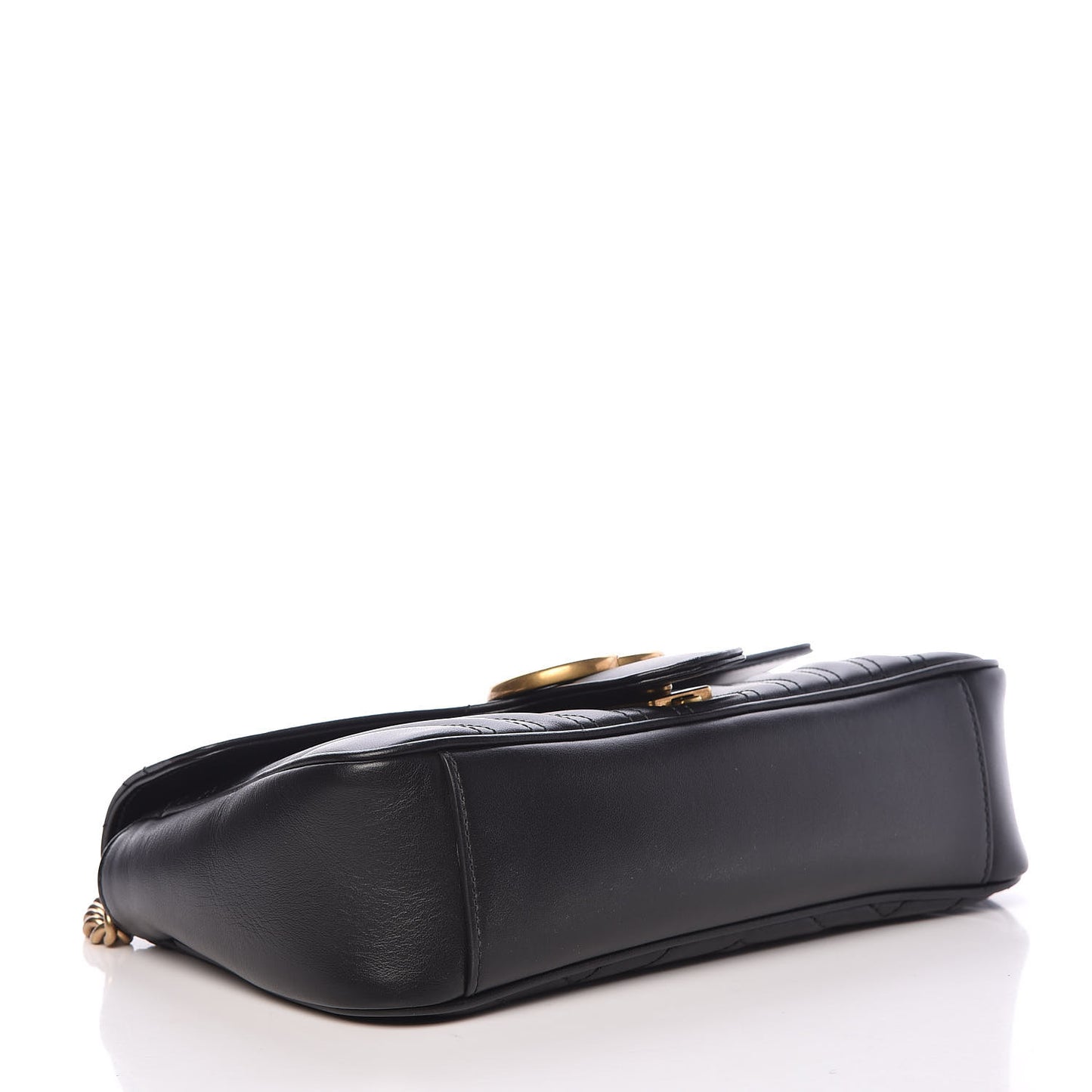 Calfskin Matelasse Small GG Marmont Shoulder Bag Black