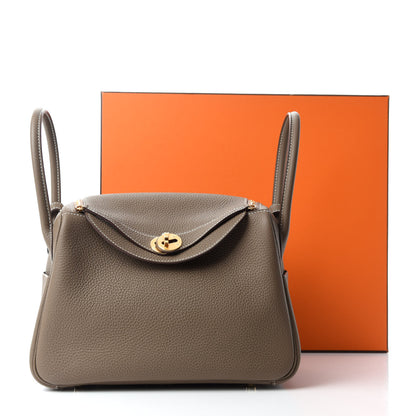 Hermes Taurillon Clemence Lindy 26 Etoupe 11 of 11