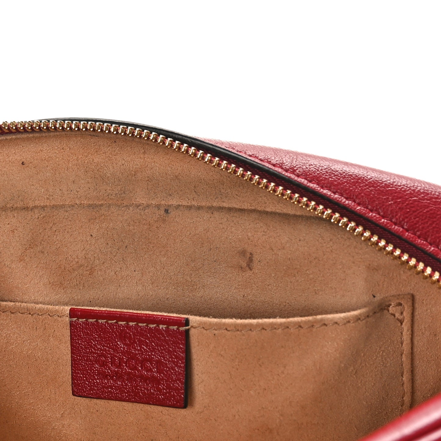Monogram Azalea Calfskin Matelasse Diagonal Small GG Marmont Chain Shoulder Bag Beige Ebony New Cherry Red