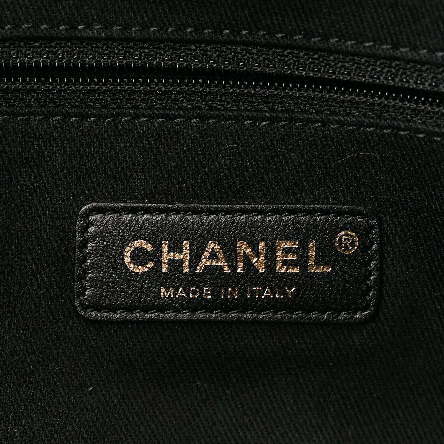 Mixed Fibers Calfskin Small Deauville Tote Black