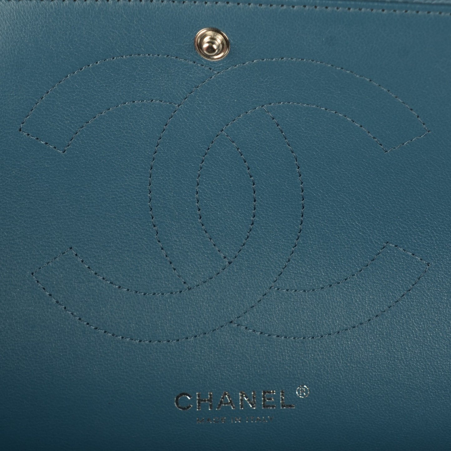 Caviar Quilted Jumbo Double Flap Blue