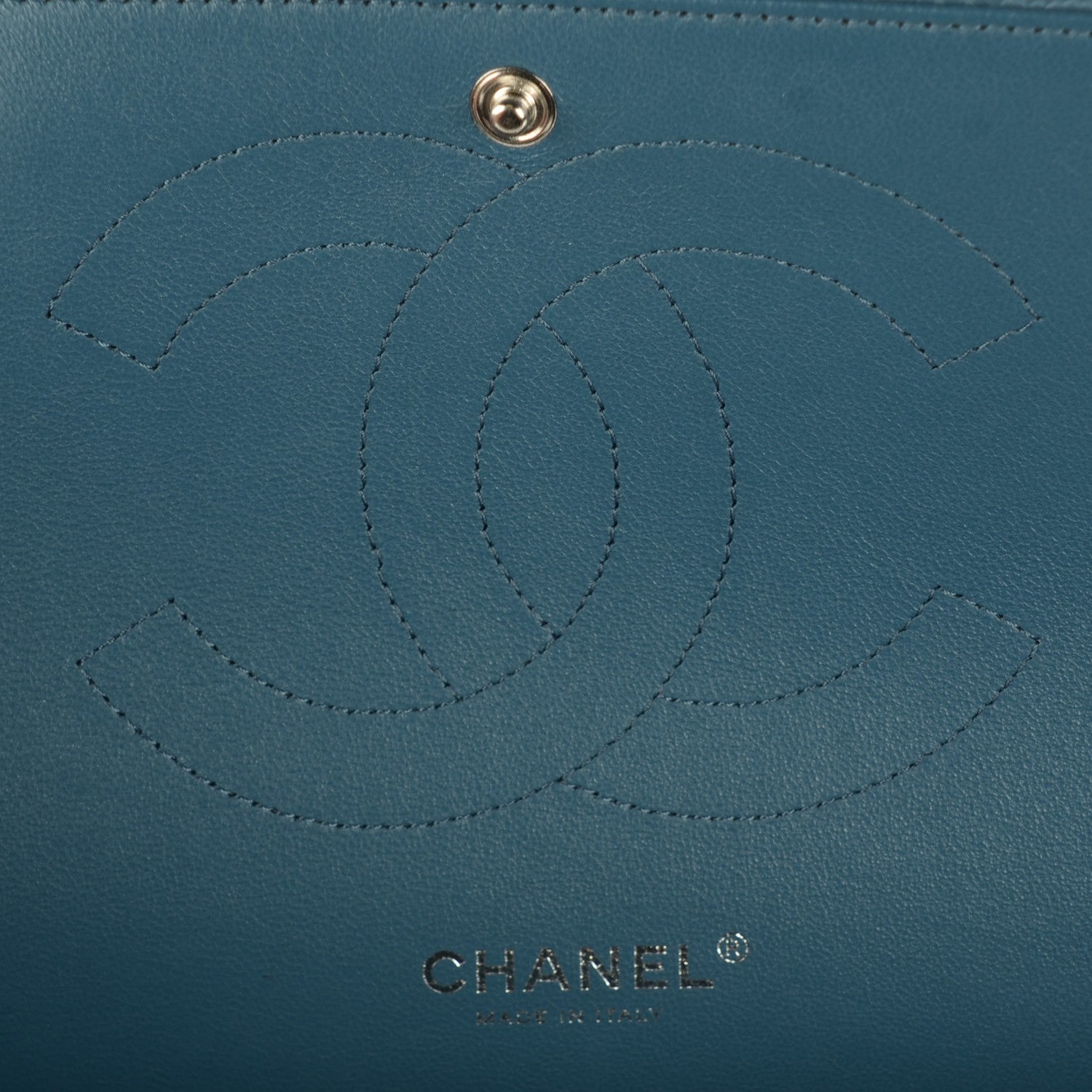 Chanel Caviar Quilted Jumbo Double Flap Blue 7 of 8
