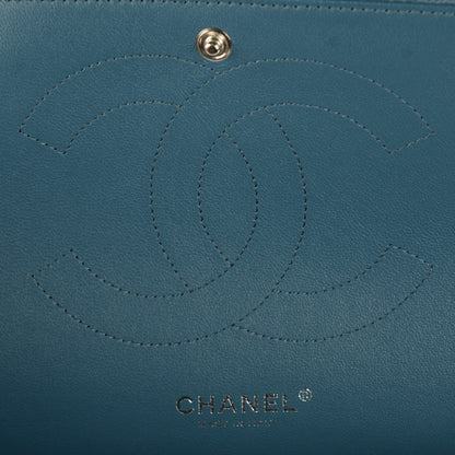 Chanel Caviar Quilted Jumbo Double Flap Blue 7 of 8
