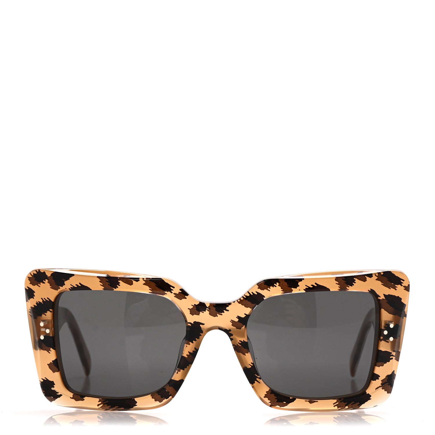 Celine Acetate Square Sunglasses CL40156U Animal Smoke 2 of 8