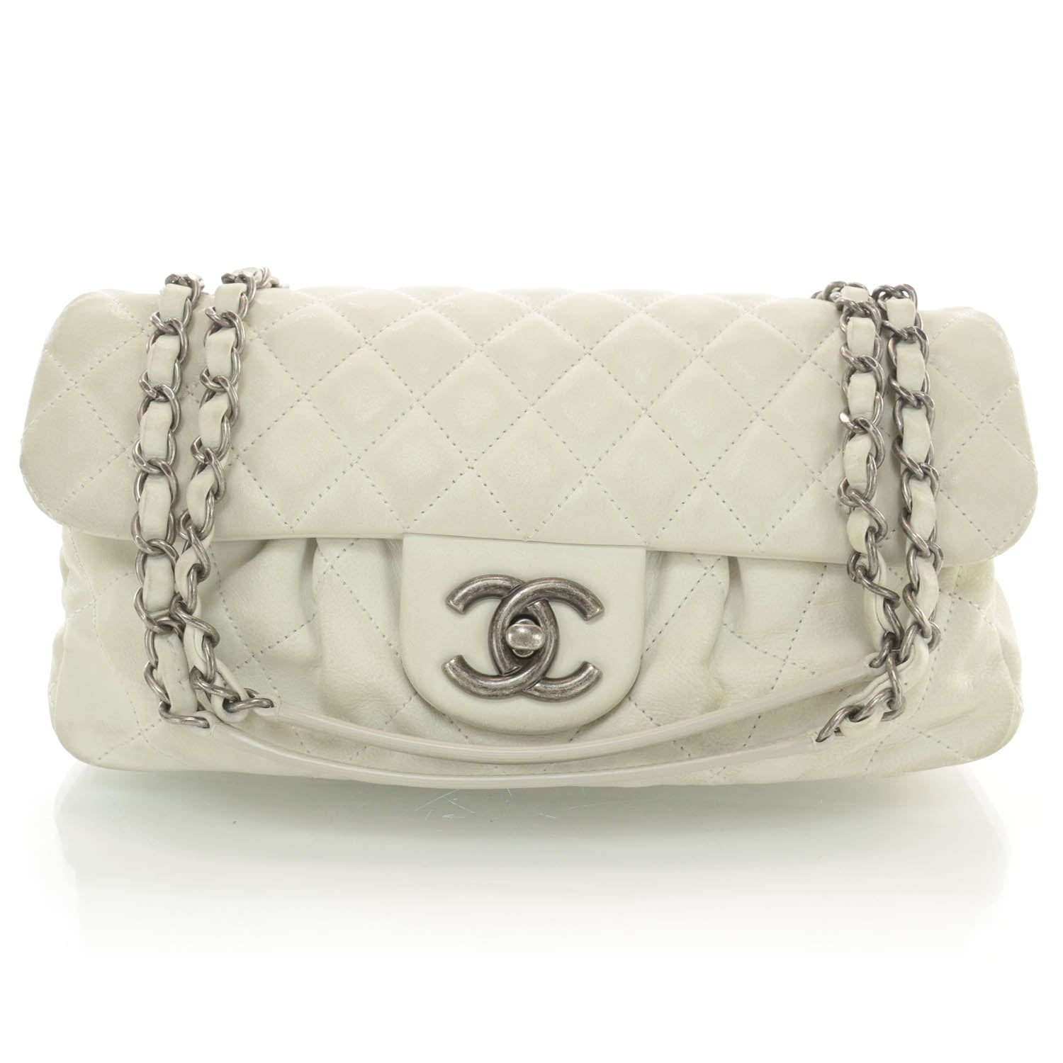 Chanel Iridescent Calfskin Chic Quilt Flap White 1 of 11