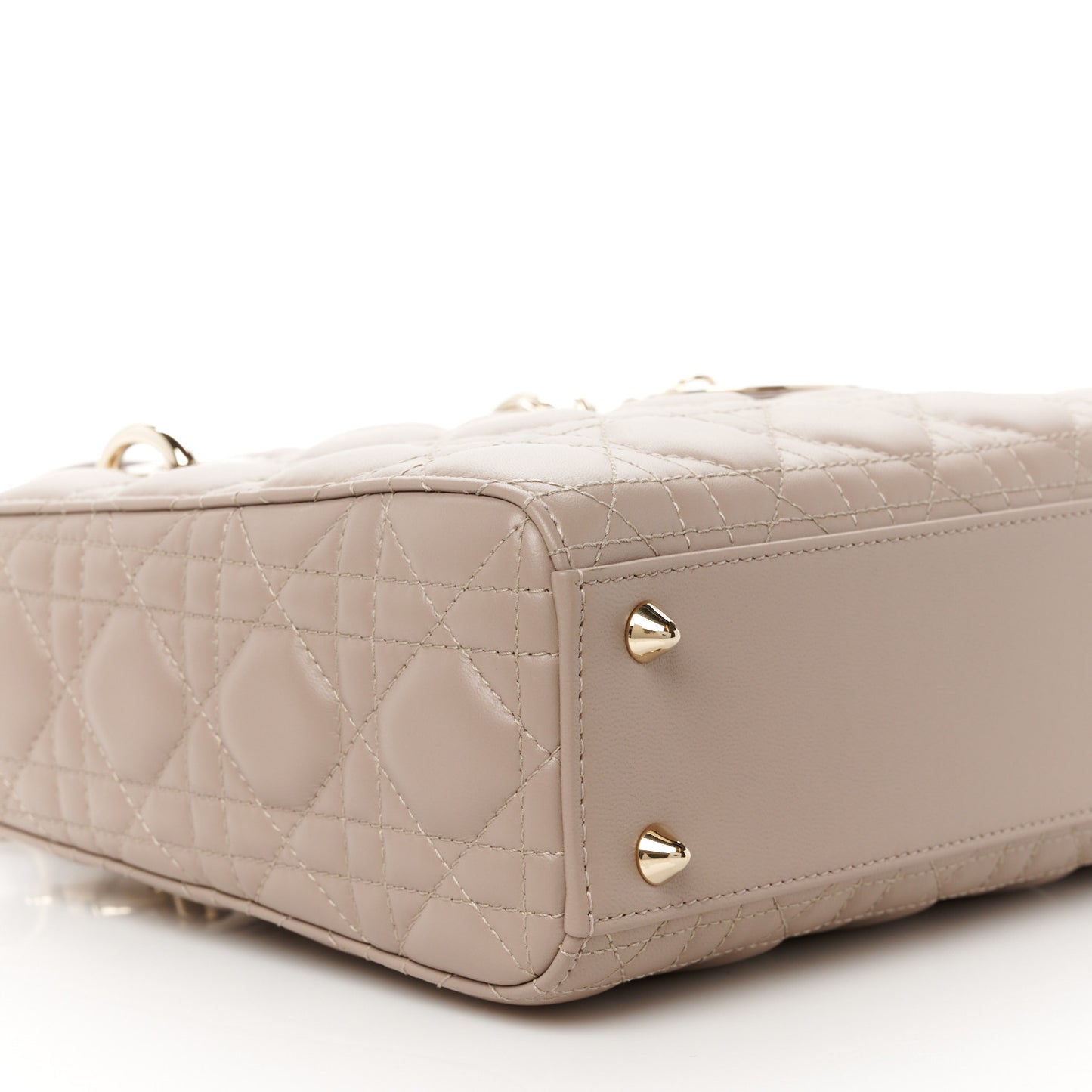 Lambskin Cannage Small My ABCDior Lady Dior Taupe