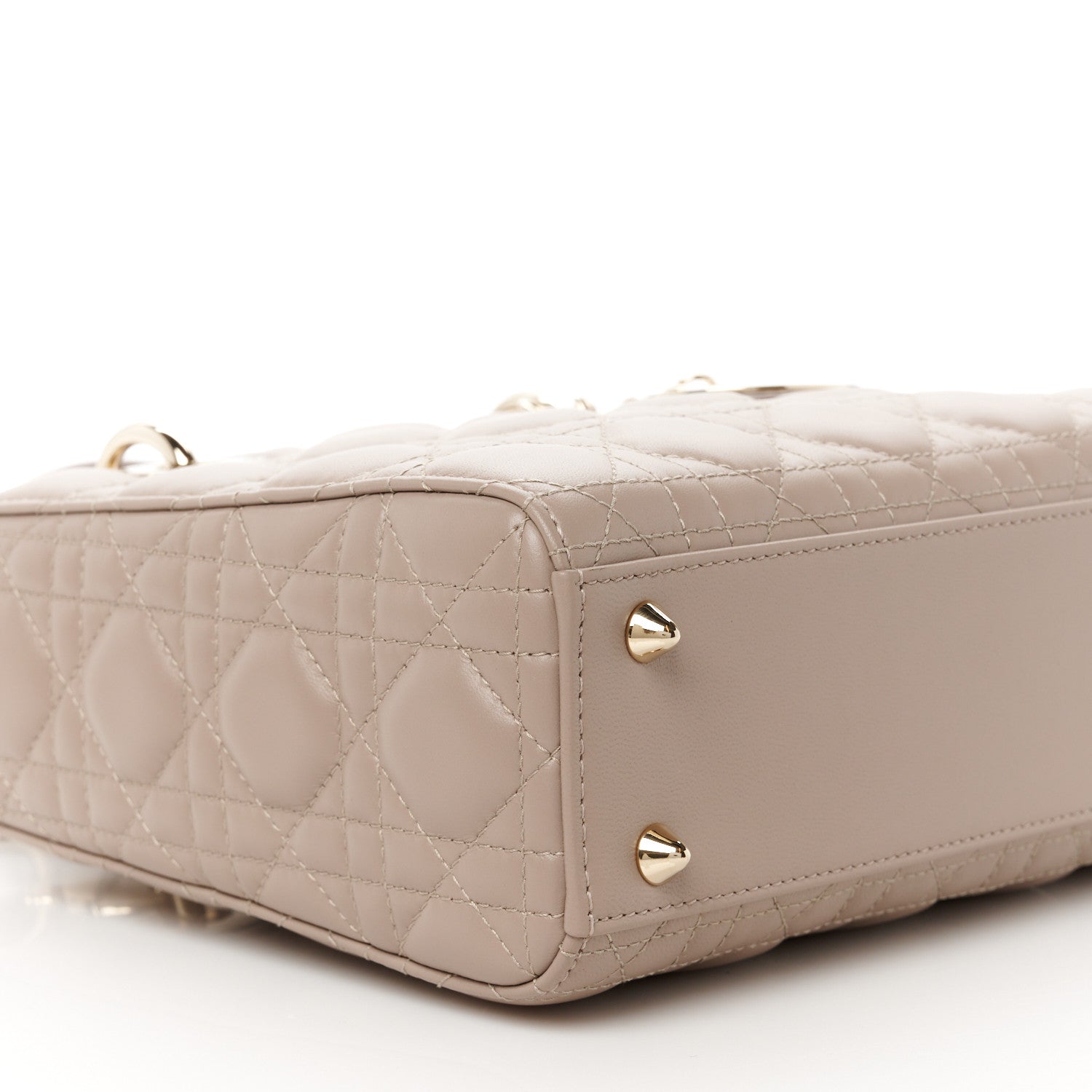 Christian Dior Lambskin Cannage Small My ABCDior Lady Dior Taupe 9 of 10