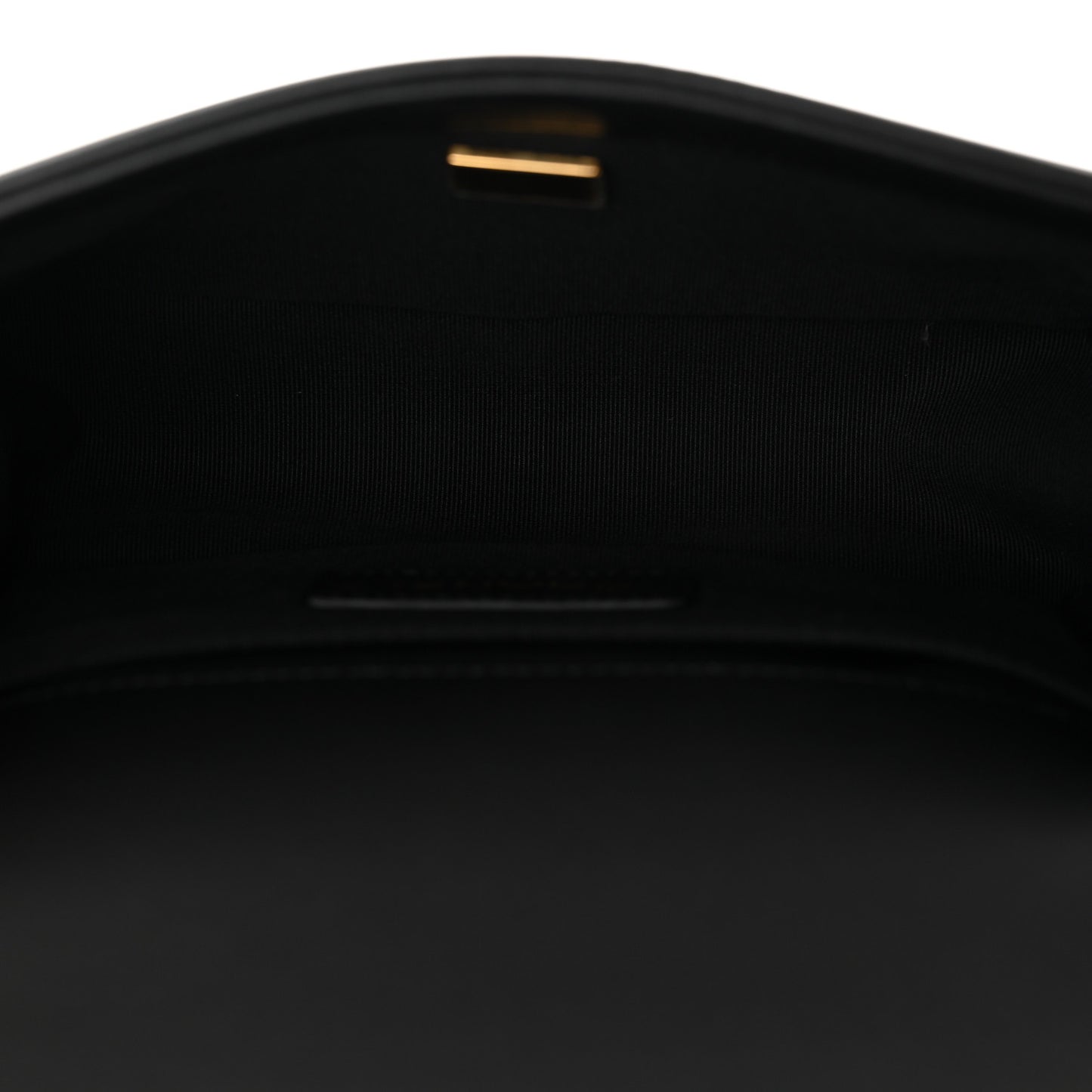 Calfskin Quilted Small Boy Flap Black