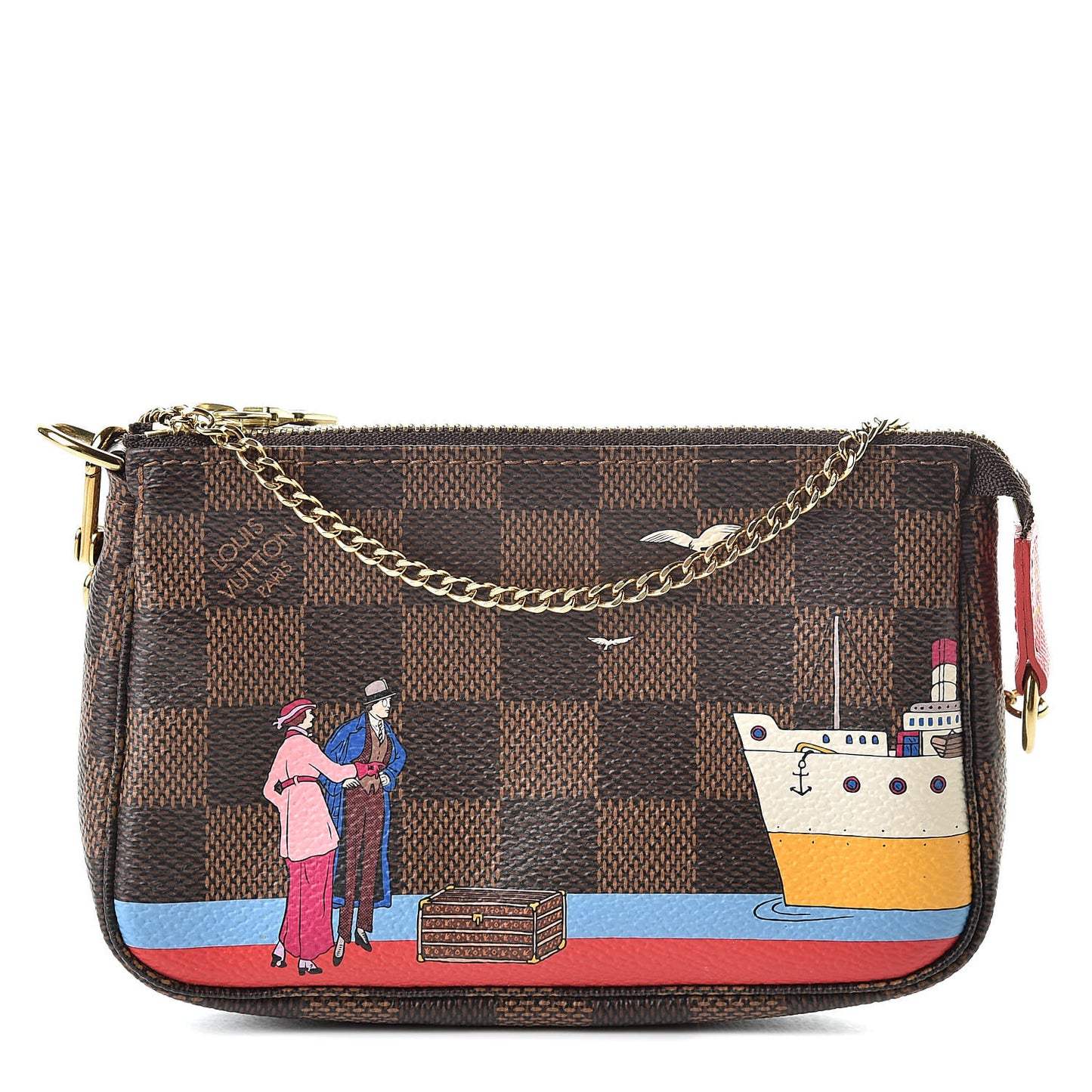 Damier Ebene 2016 Christmas Animation Mini Pochette Accessories