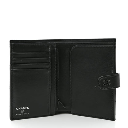 Chanel Grained Calfskin Quilted passport Holder Wallet So Black 5 of 8