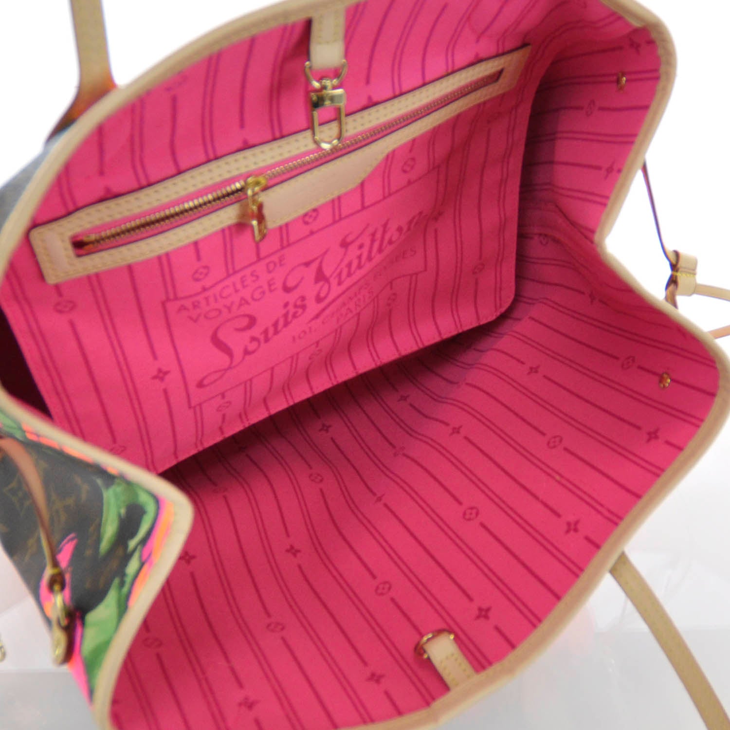 Louis Vuitton Monogram Roses Neverfull MM 5 of 6