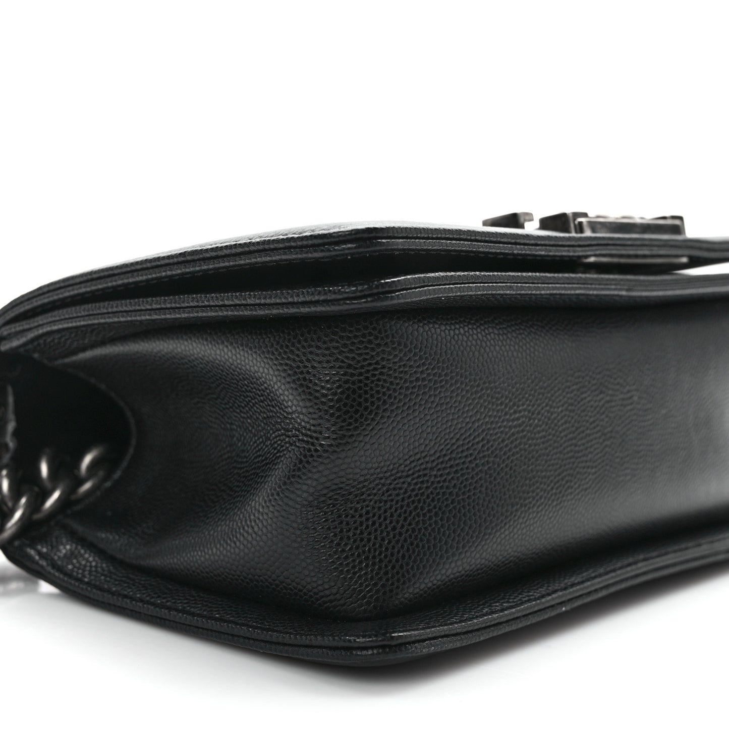 Caviar Quilted Small Boy Flap Black