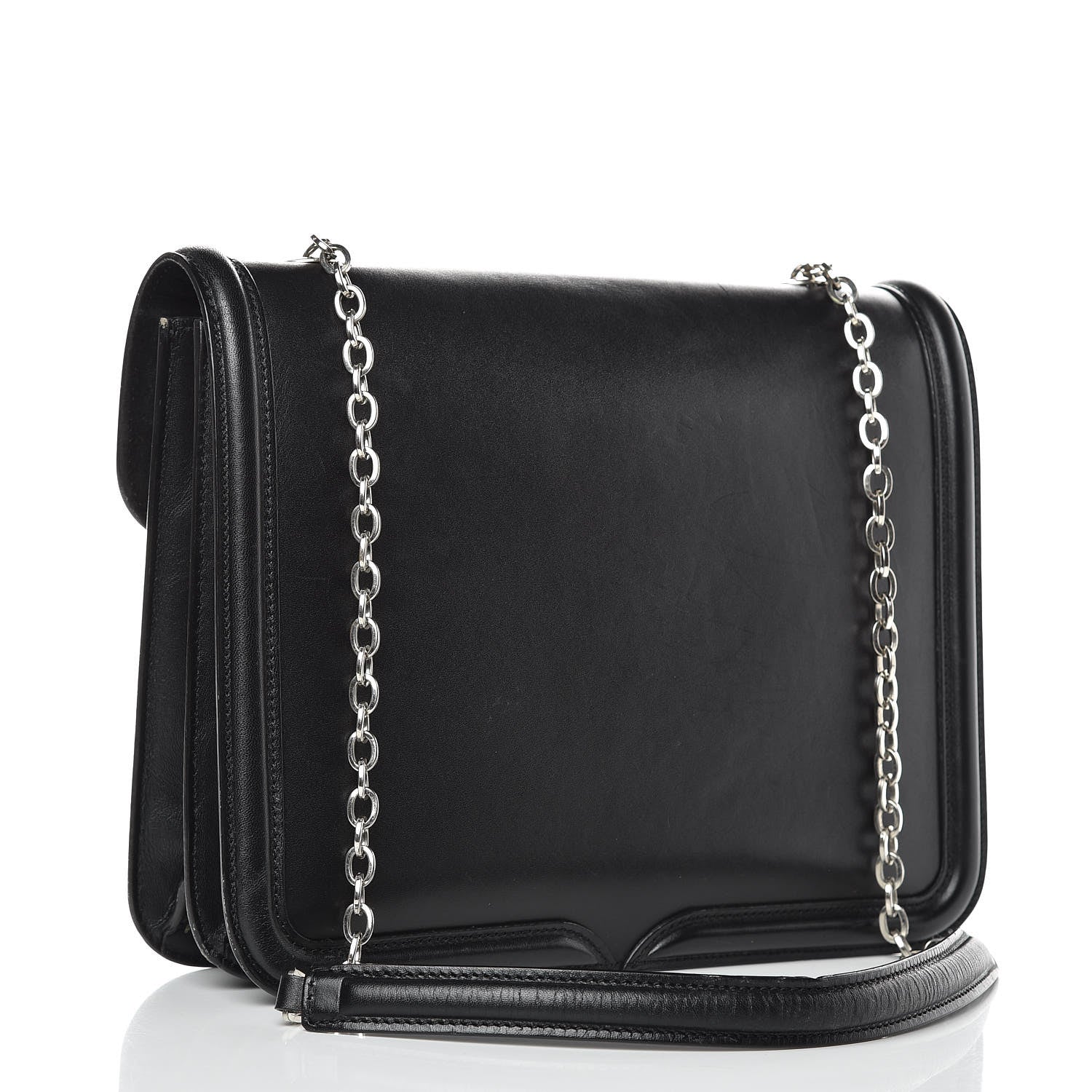 Alexander McQueen Calfskin Heroine Chain Satchel Black 3 of 18