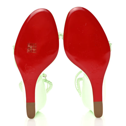 Christian Louboutin Patent Calfskin So Me Spike 85 Wedge Sandals 39 Studio Green 6 of 17