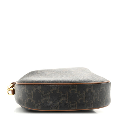 Celine Triomphe Canvas Calfskin Teen Lulu Shoulder Bag Tan 4 of 9