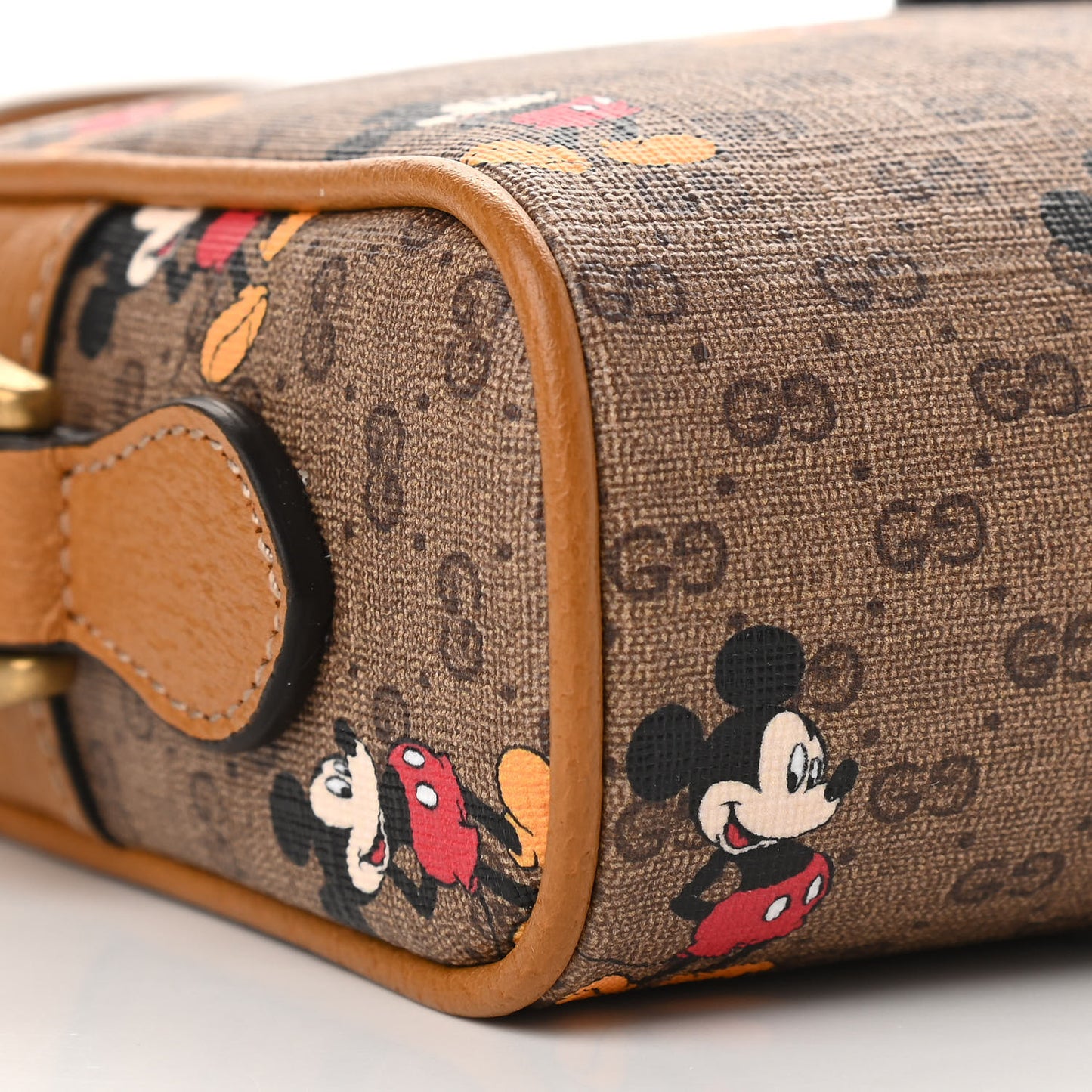 X DISNEY Mini Vintage GG Supreme Monogram Mickey Mouse Shoulder Bag Beige Vintage Sun Oil
