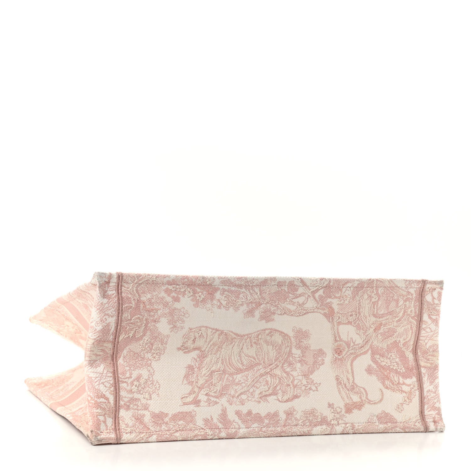 Christian Dior Canvas Toile De Jouy Embroidered Large Book Tote Pink 4 of 9