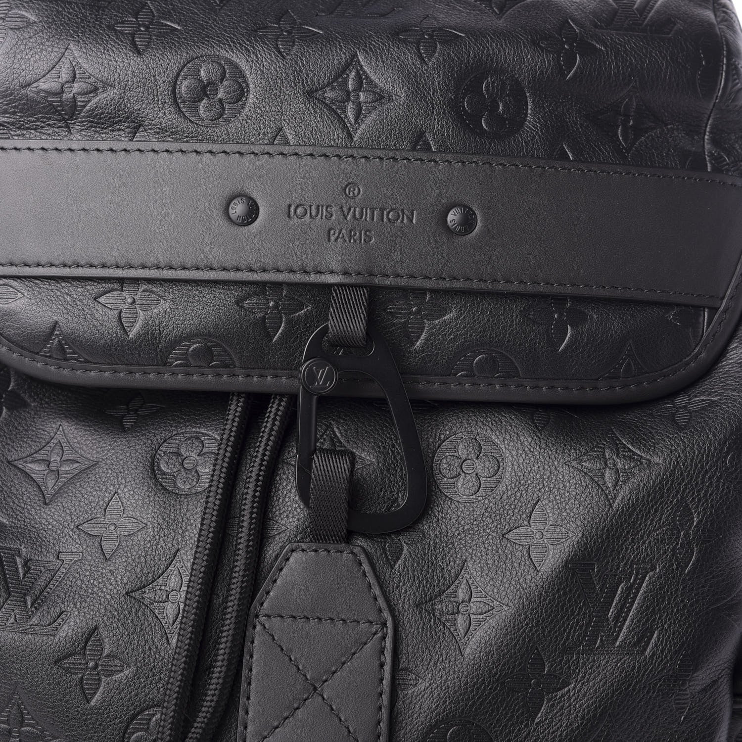 Louis Vuitton Calfskin Monogram Shadow Discovery Backpack Black 10 of 11