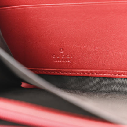 Gucci Calfskin Matelasse GG Marmont Zip Around Wallet Hibiscus Red 7 of 13