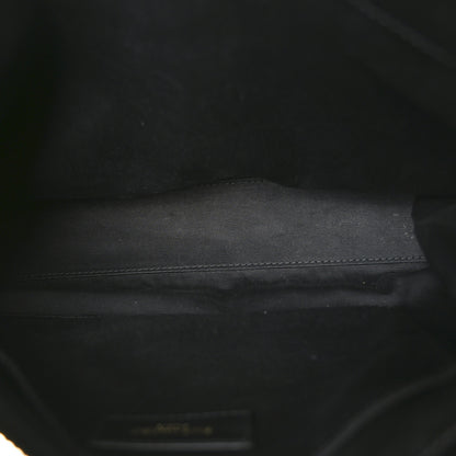 Saint Laurent Calfskin Quilted Cassandre Large Cosmetic Pouch Black 5 of 9