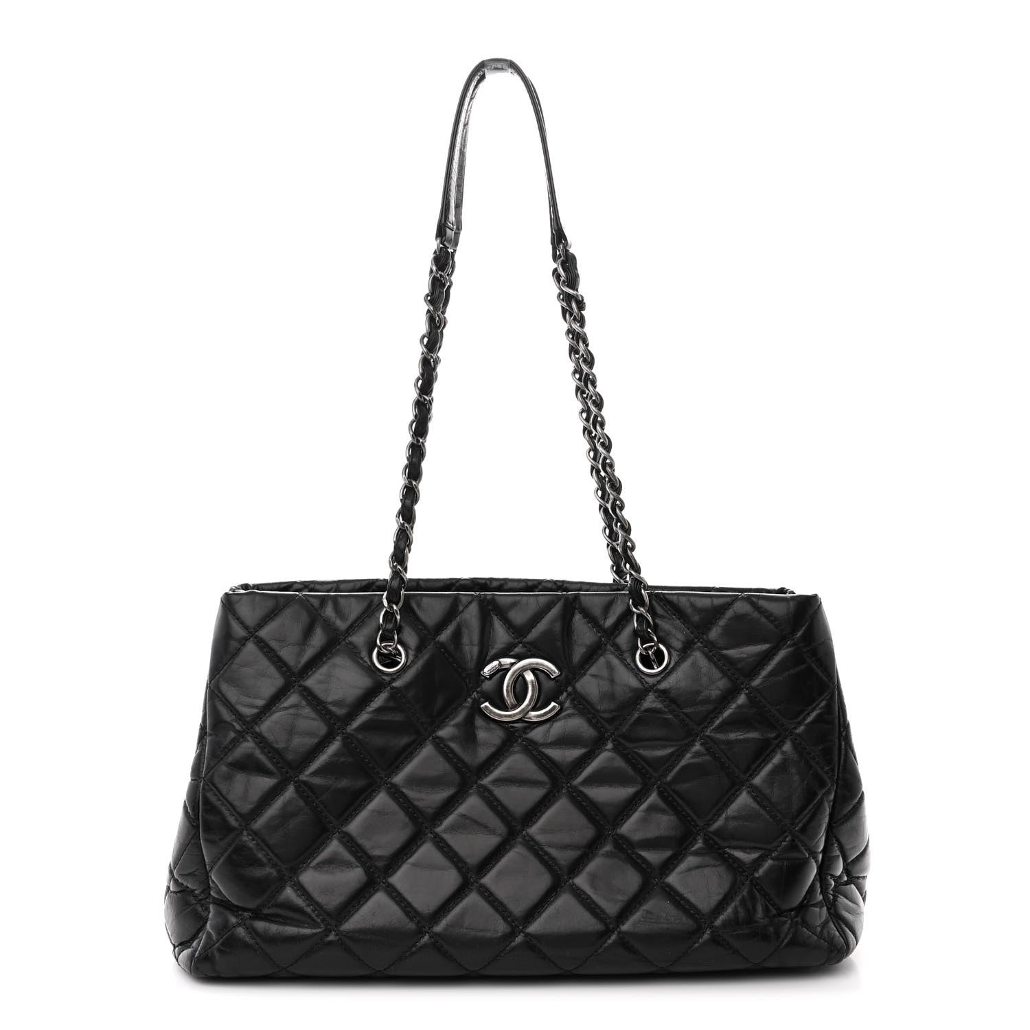 Chanel Calfskin Quilted Medium Coco Soft Tote Black 1 of 11