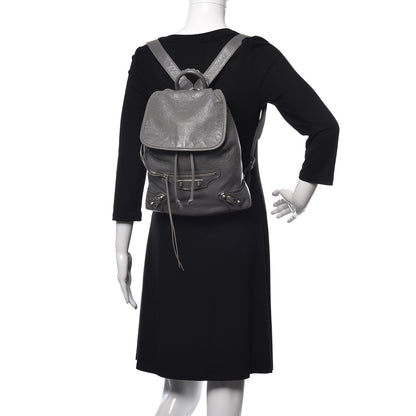 Balenciaga Agneau Silver Metallic Edge Hardware Backpack Gris Cendre 2 of 23