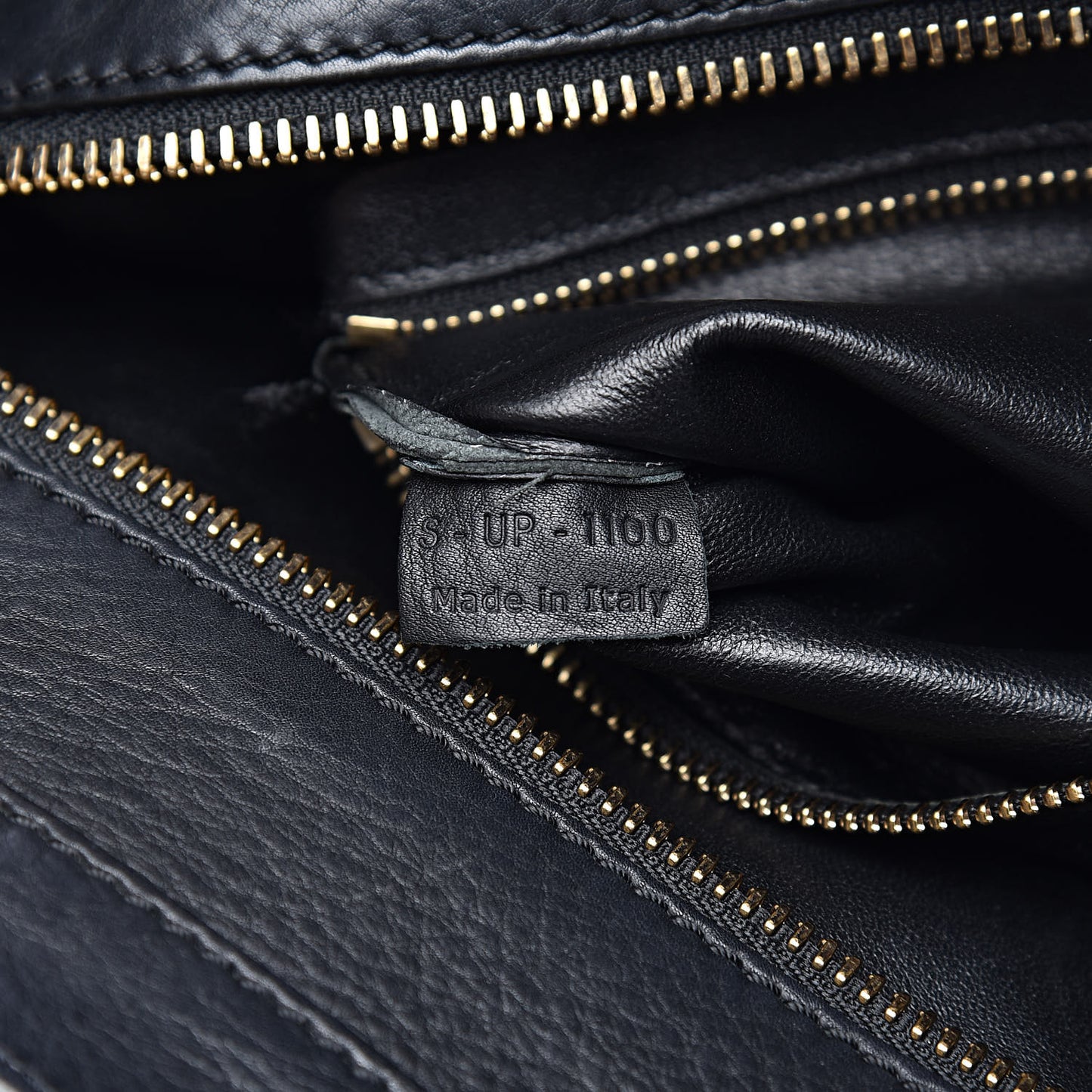 Drummed Calfskin Mini Luggage Black