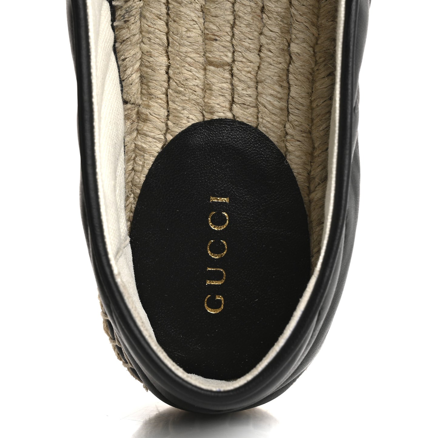 Nappa Matelasse GG Marmont Espadrilles 37.5 Black