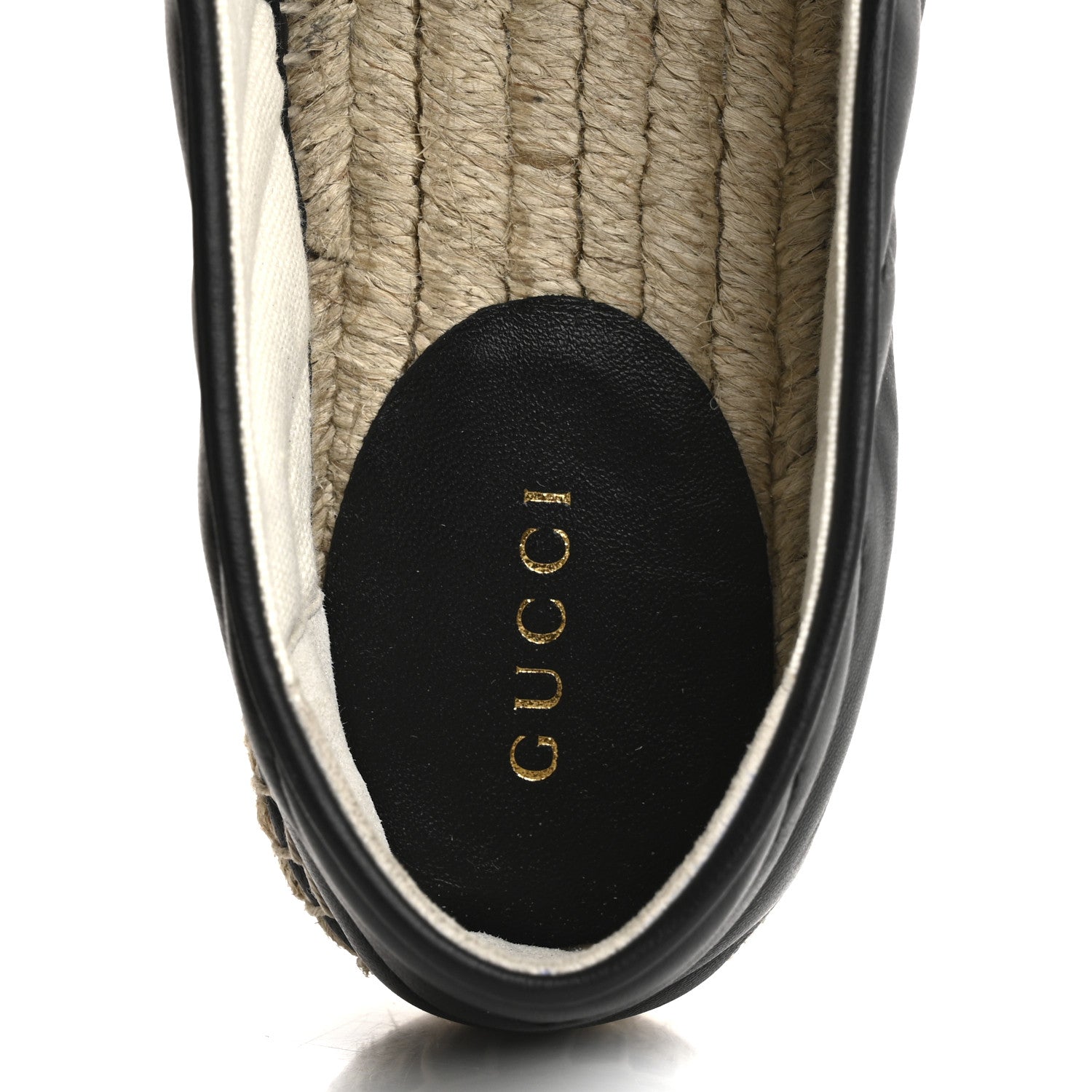 Gucci Nappa Matelasse GG Marmont Espadrilles 37.5 Black 7 of 11