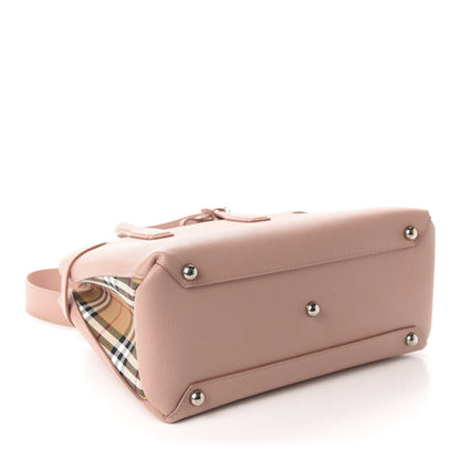 Burberry Grainy Calfskin House Check Medium Banner Tote Ash Rose 4 of 10