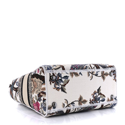 Christian Dior Canvas Embroidered Jardin D'Hive Medium Lady D-Lite Ecru Multicolor 4 of 11