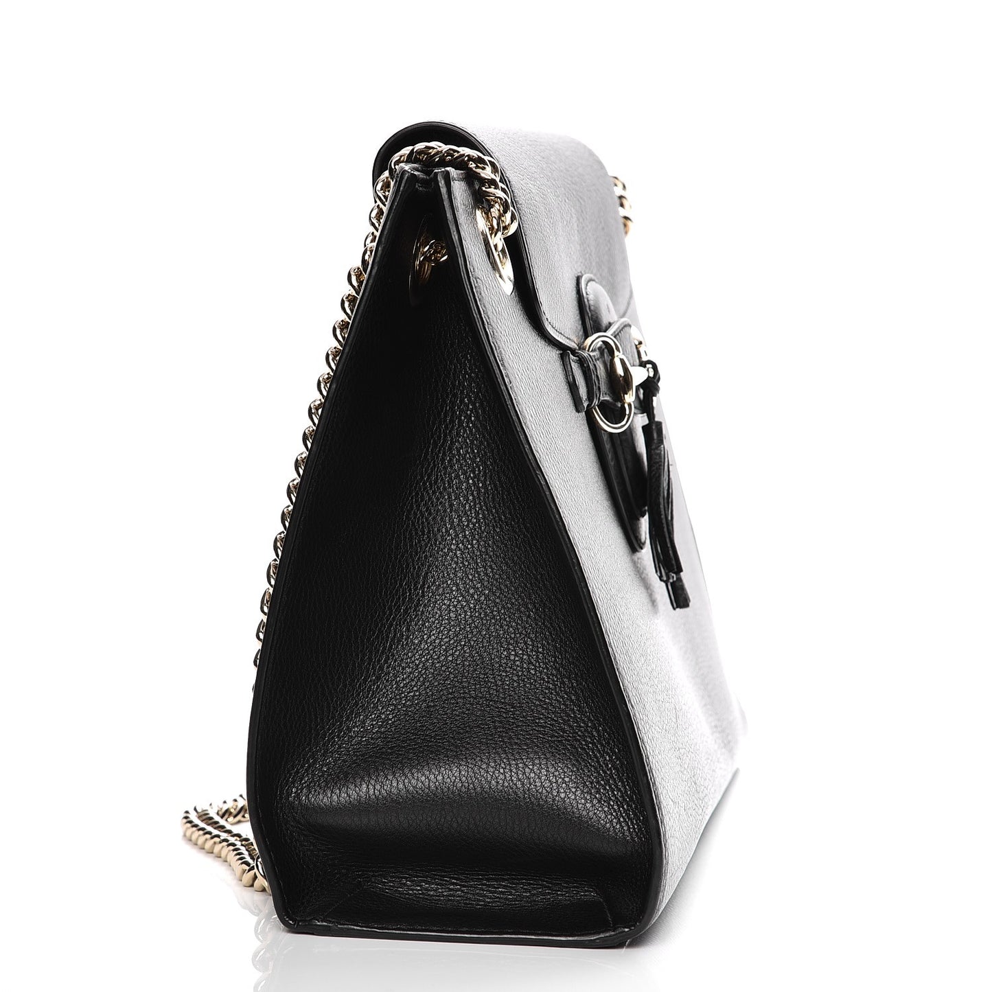 Cellarius Calfskin Large Emily Chain Shoulder Bag Black
