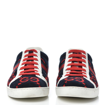 Gucci Terry Cloth GG Monogram Web Womens Ace Sneakers 36.5 Blue Red 2 of 16