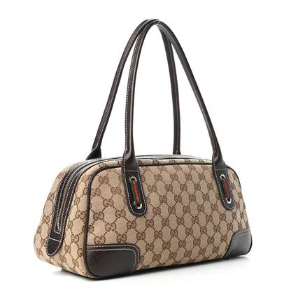 Gucci Monogram Small Princy Satchel Dark Brown 3 of 9