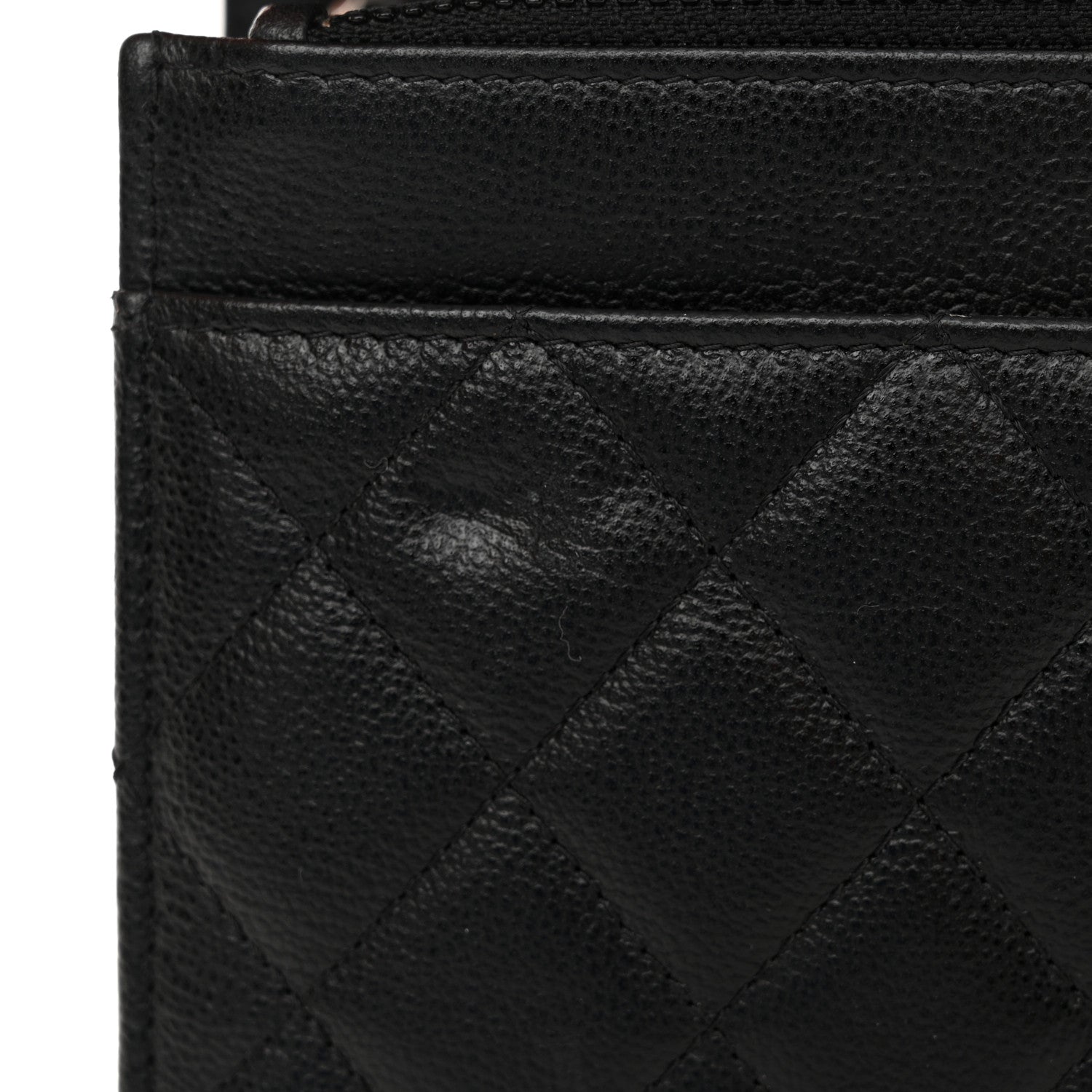 Chanel Grained Calfskin Quilted CC Box Wallet On Chain WOC Black 12 of 13