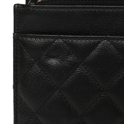 Chanel Grained Calfskin Quilted CC Box Wallet On Chain WOC Black 12 of 13