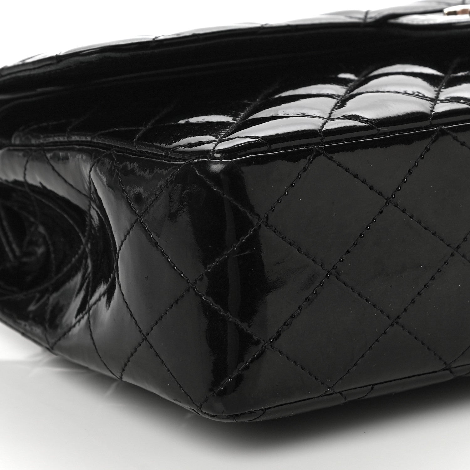 Chanel Patent Quilted Medium Double Flap Black 9 of 18