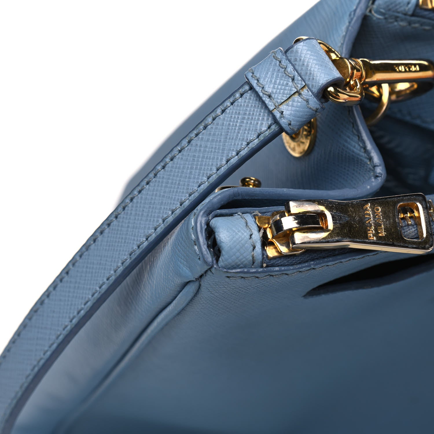 Prada Saffiano Medium Galleria Double Zip Tote Aviazione 13 of 14