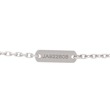 Van Cleef & Arpels 18K White Gold Diamond Guilloche Vintage Alhambra Pendant Necklace 4 of 6