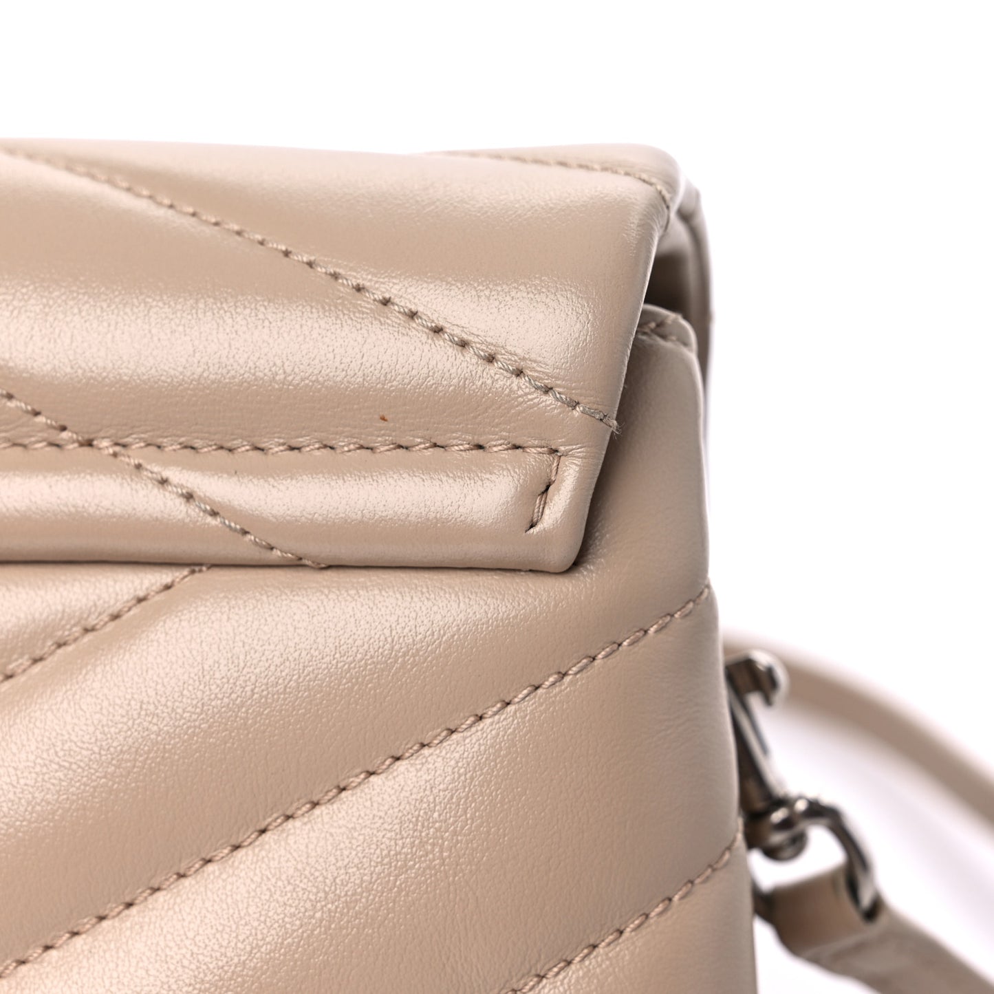 Calfskin Y Quilted Monogram Toy Loulou Crossbody Bag Latte