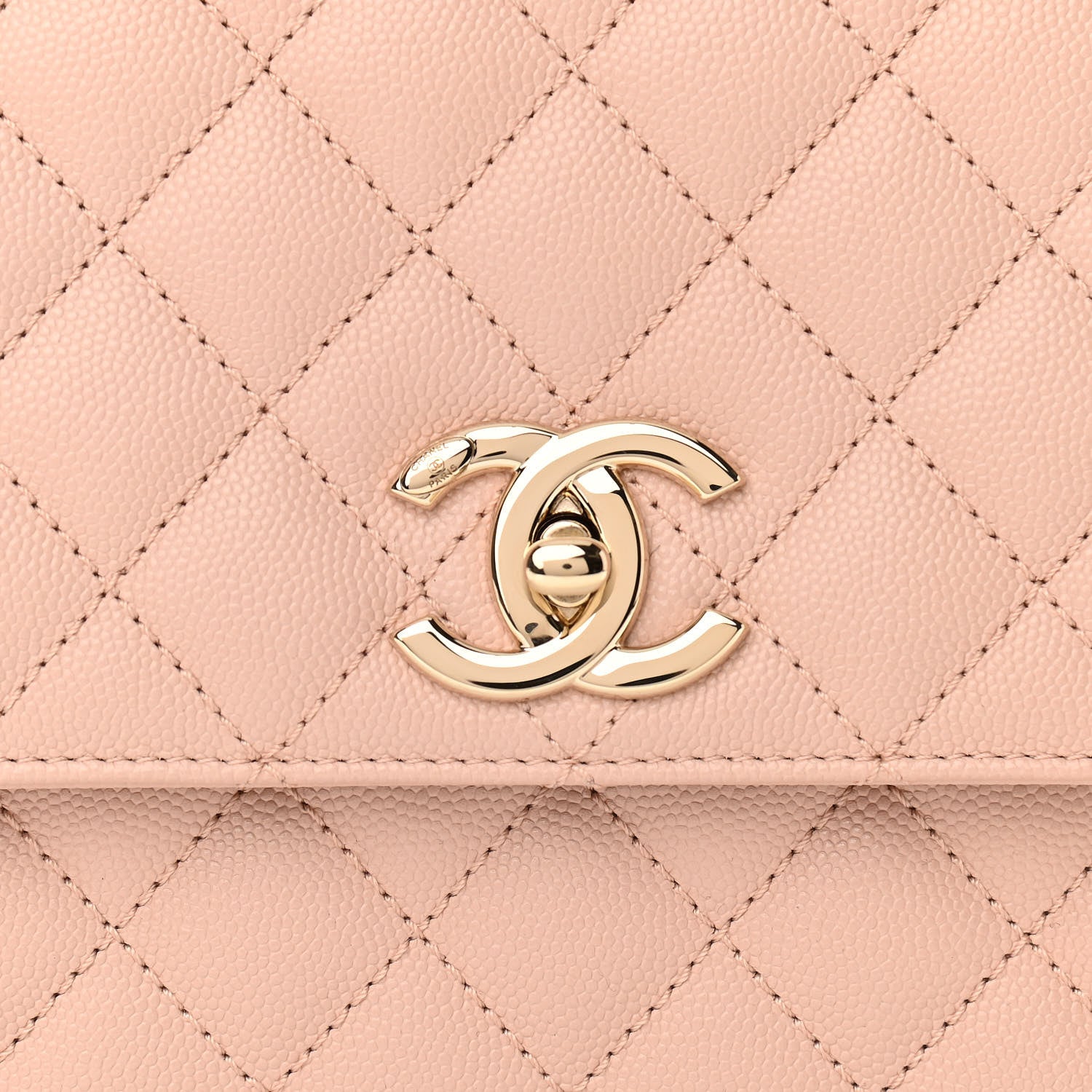 Chanel Caviar Quilted Small Coco Handle Flap Light Pink 8 of 10