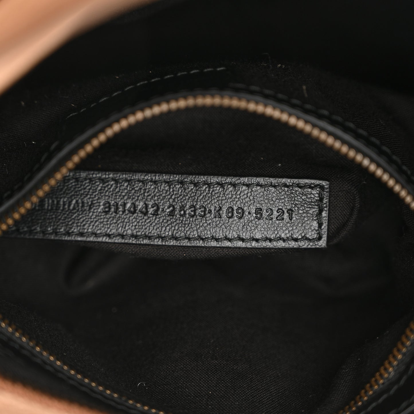 Waxed Suede Calfskin Classic Hardware Small Le City Camel
